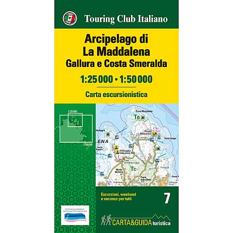 Arcipelago di La Maddalena Gallura e Costa Smeralda 1:25 000 - 1:50 000