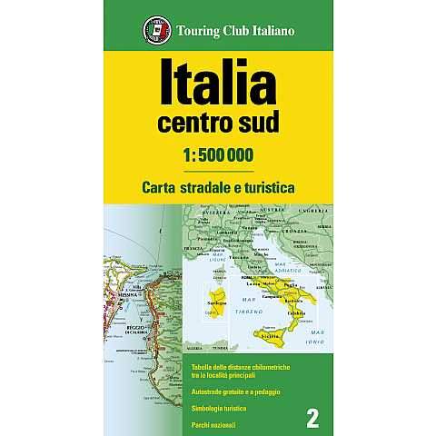 Italia Centro Nord 1 500 000 Carta Stradale D Italia 1 500 000 H3337a Touring Editore Cartina Autostradale Centro Sud Italia