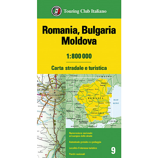 Romania, Bulgaria, Moldova 1:800 000